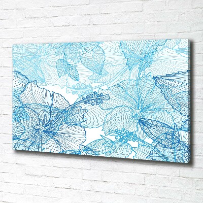 Canvas wall art Hawaiian flowers