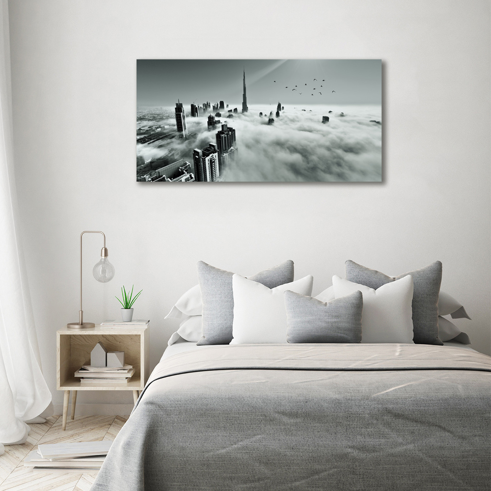 Canvas wall art Fog on Dubai