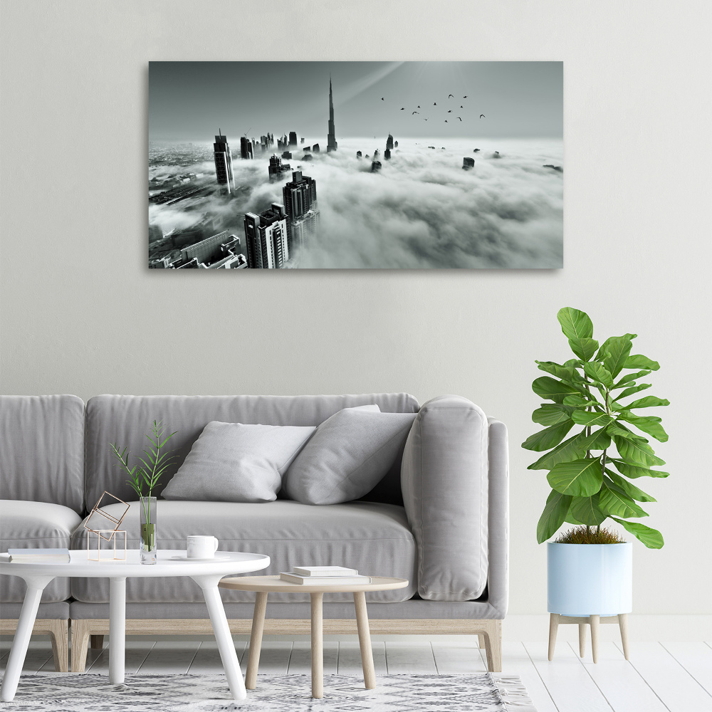 Canvas wall art Fog on Dubai