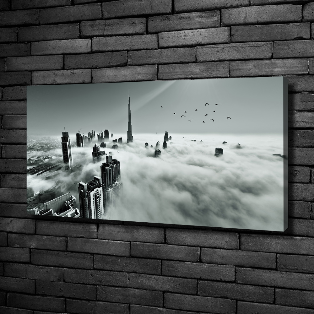 Canvas wall art Fog on Dubai