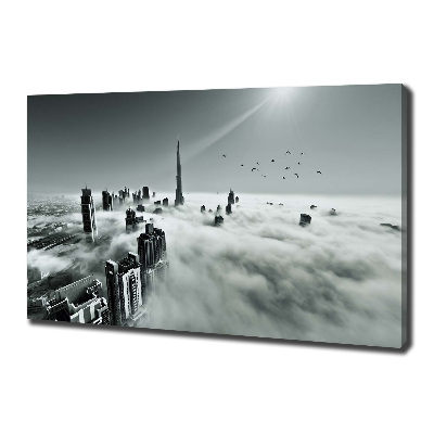 Canvas wall art Fog on Dubai