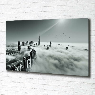 Canvas wall art Fog on Dubai