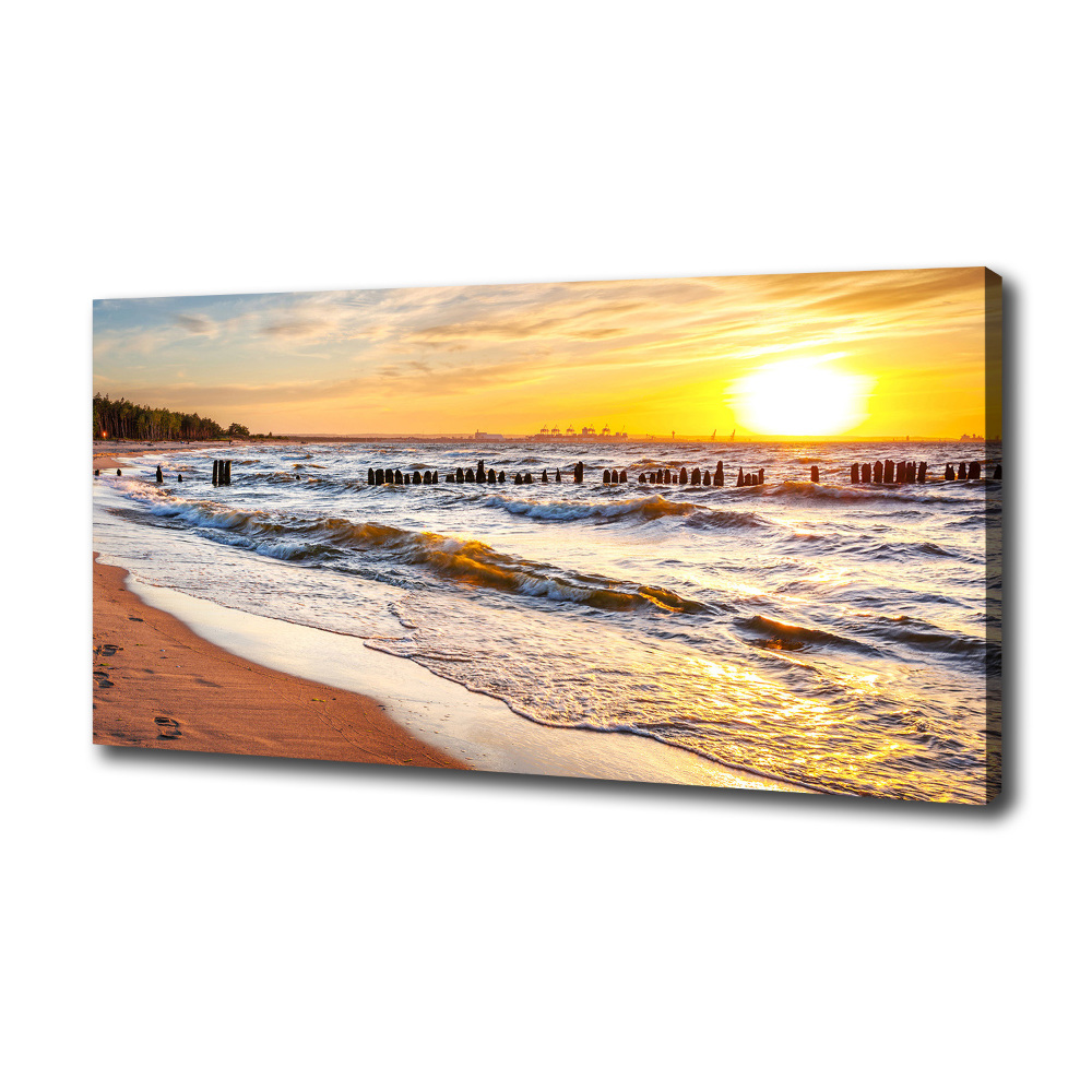 Canvas wall art Sunset beach