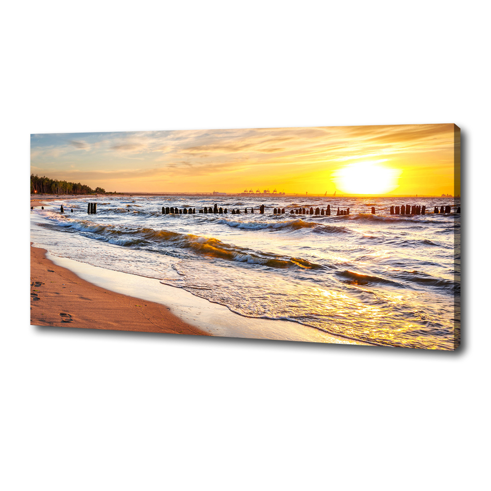 Canvas wall art Sunset beach