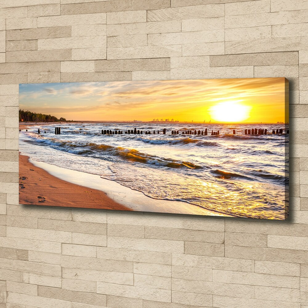 Canvas wall art Sunset beach