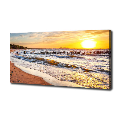 Canvas wall art Sunset beach