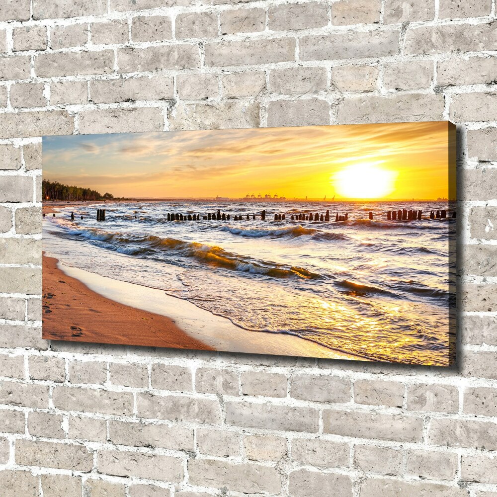 Canvas wall art Sunset beach