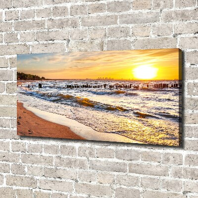 Canvas wall art Sunset beach