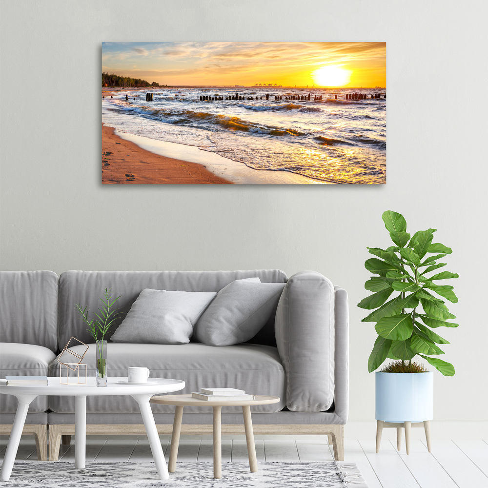 Canvas wall art Sunset beach