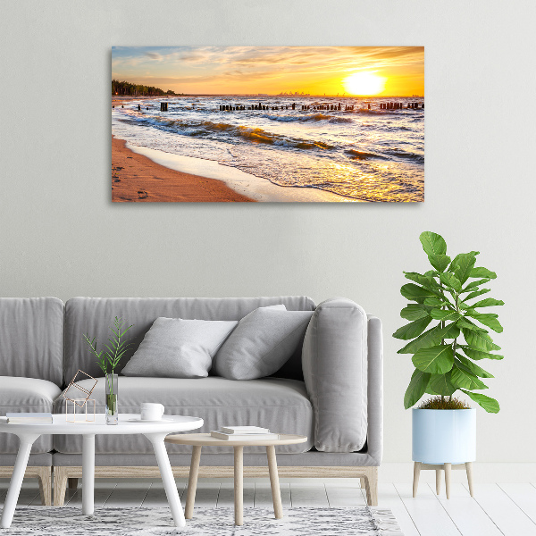 Canvas wall art Sunset beach