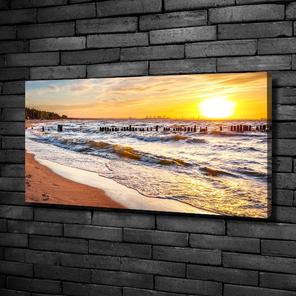 Canvas wall art Sunset beach