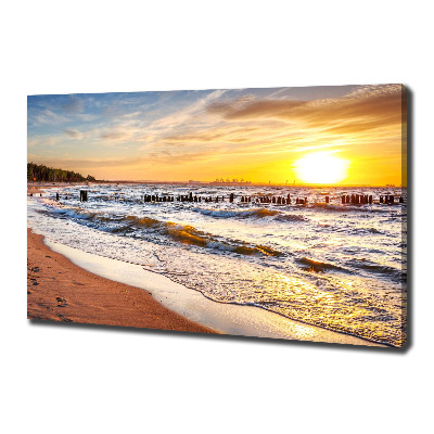 Canvas wall art Sunset beach