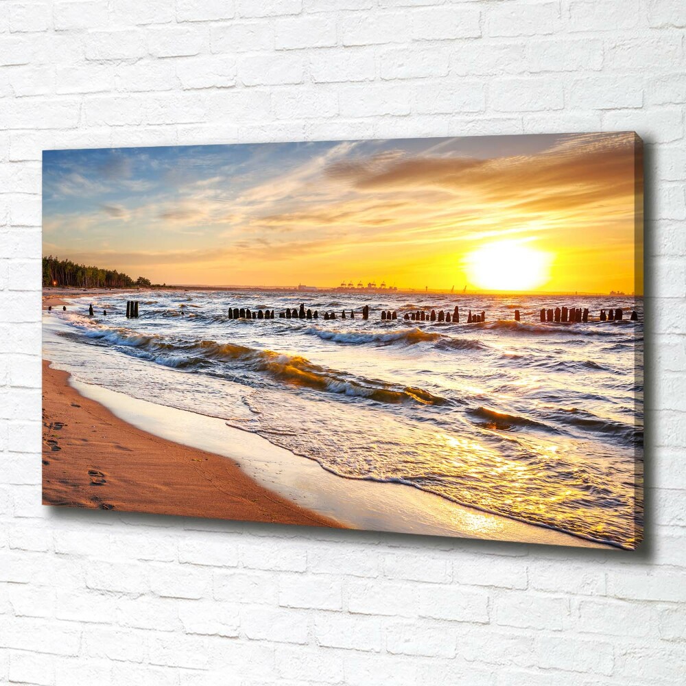 Canvas wall art Sunset beach