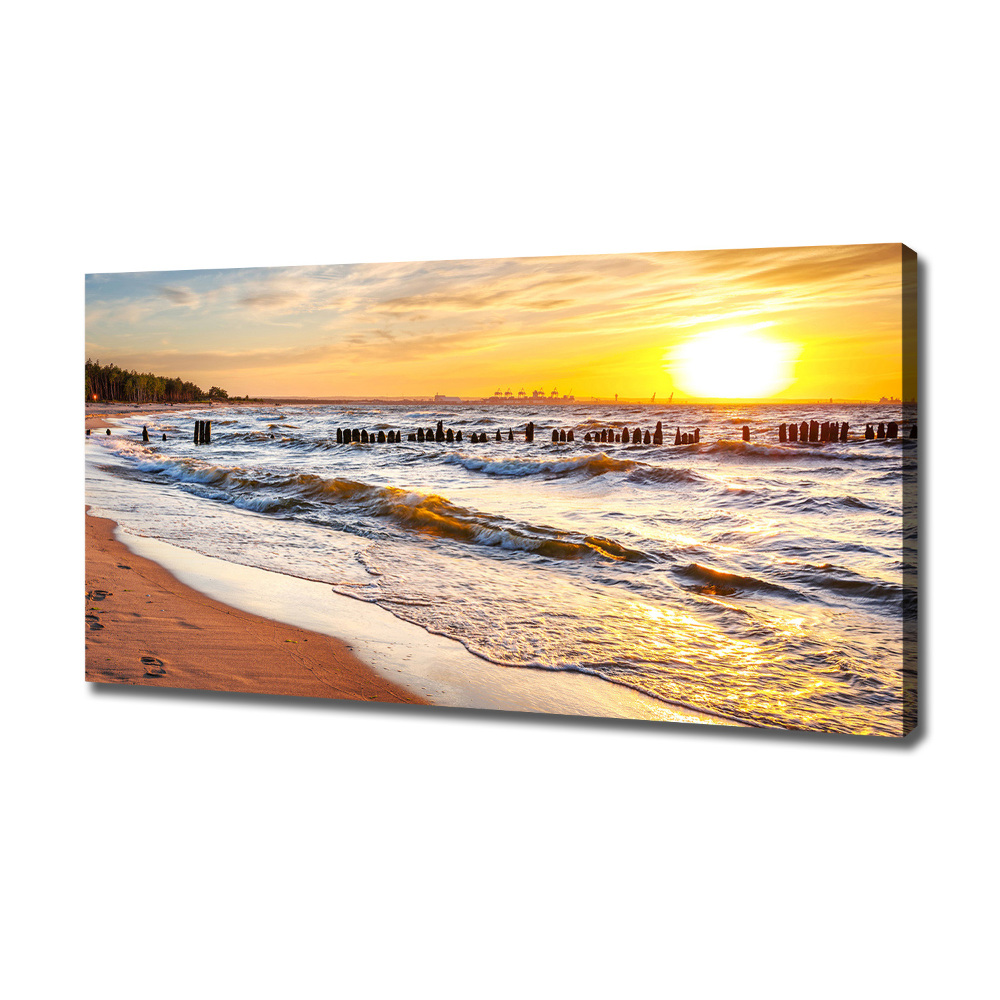 Canvas wall art Sunset beach