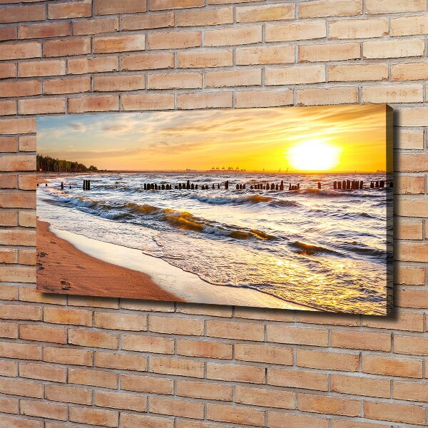 Canvas wall art Sunset beach