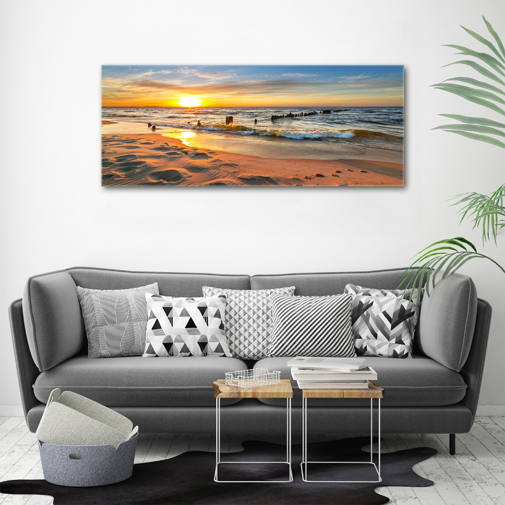 Canvas wall art Sunset beach