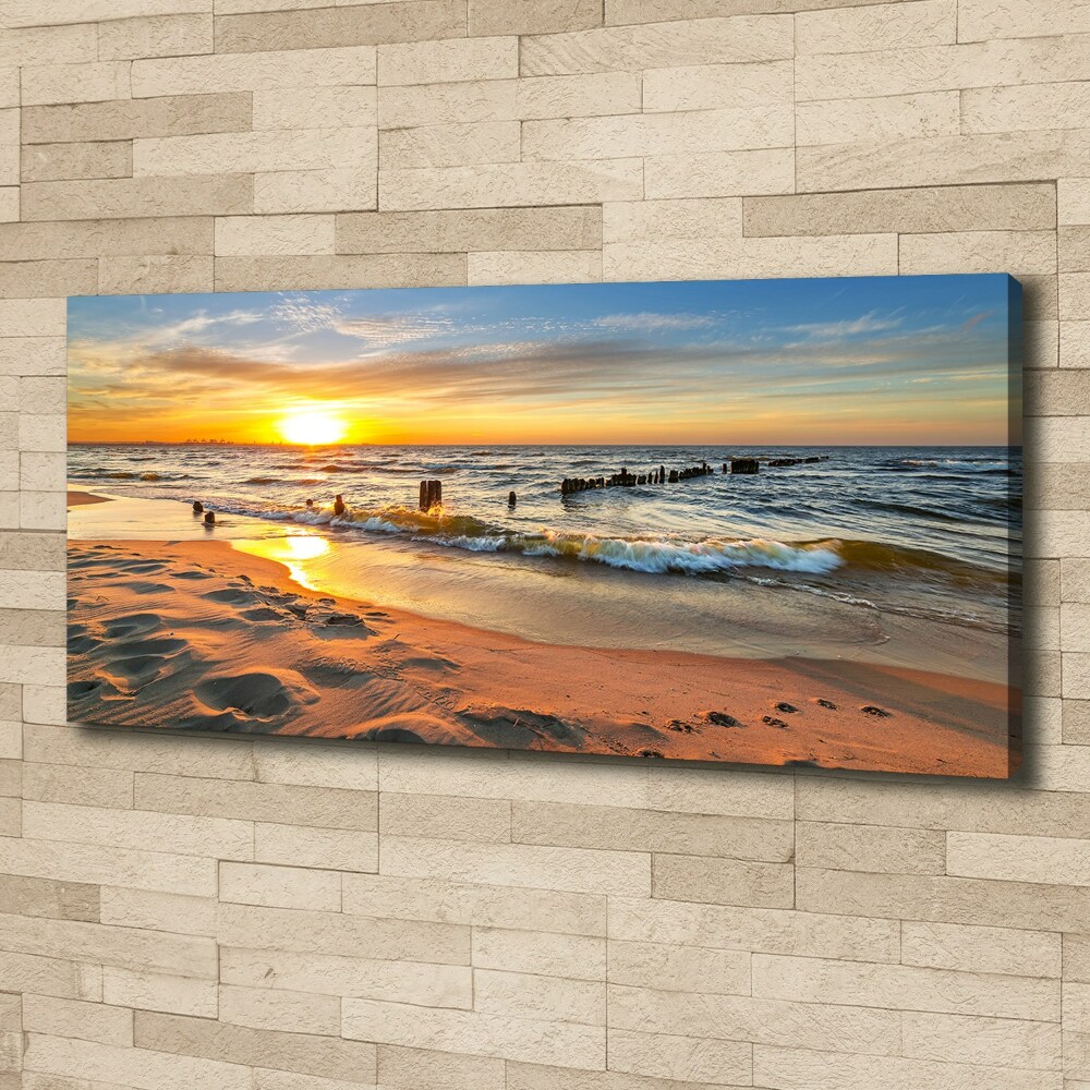 Canvas wall art Sunset beach