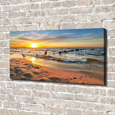 Canvas wall art Sunset beach