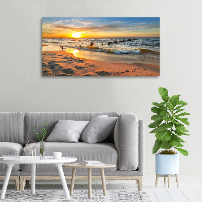 Canvas wall art Sunset beach