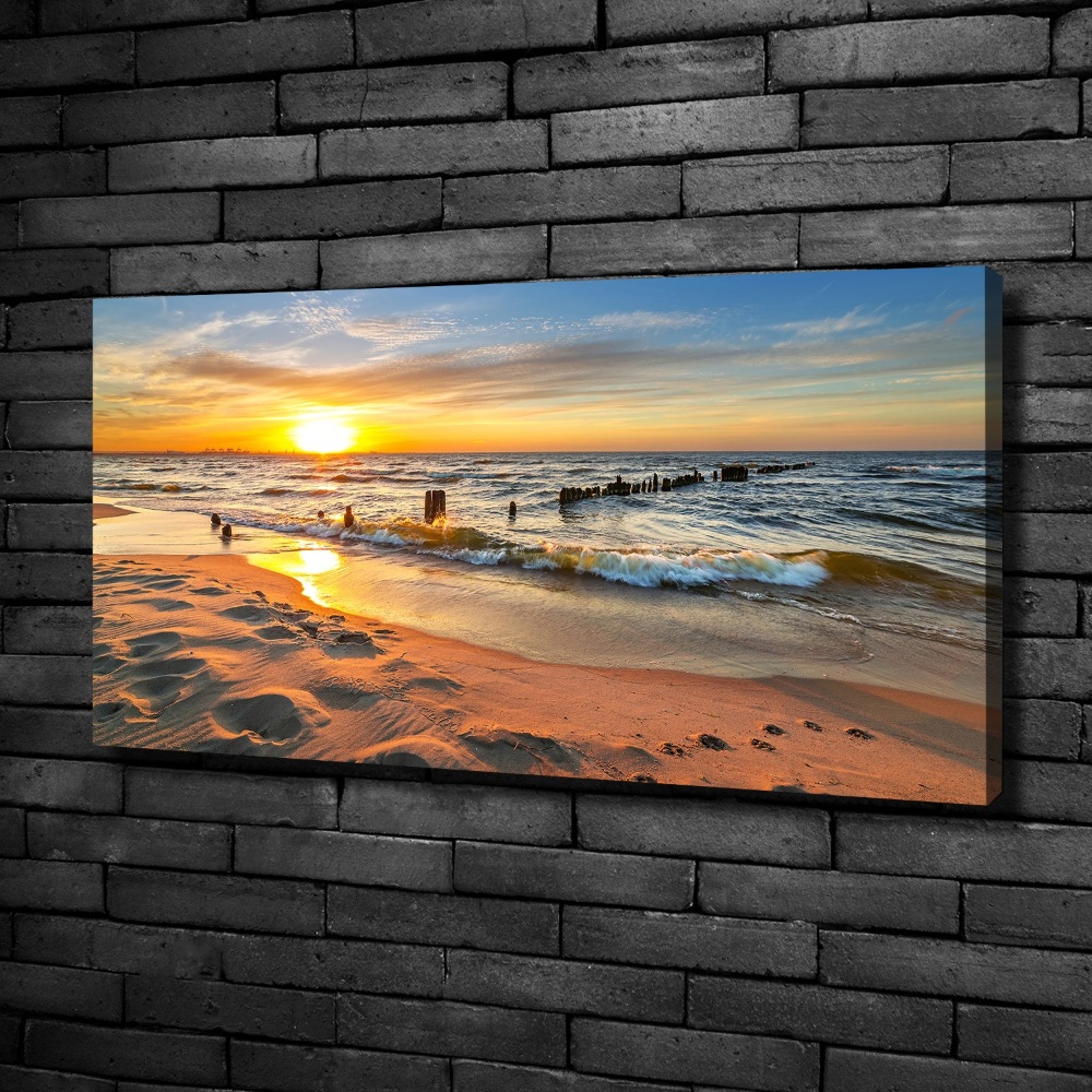 Canvas wall art Sunset beach