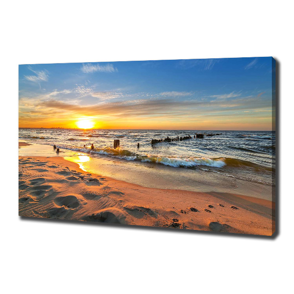 Canvas wall art Sunset beach