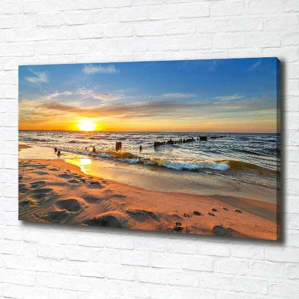 Canvas wall art Sunset beach