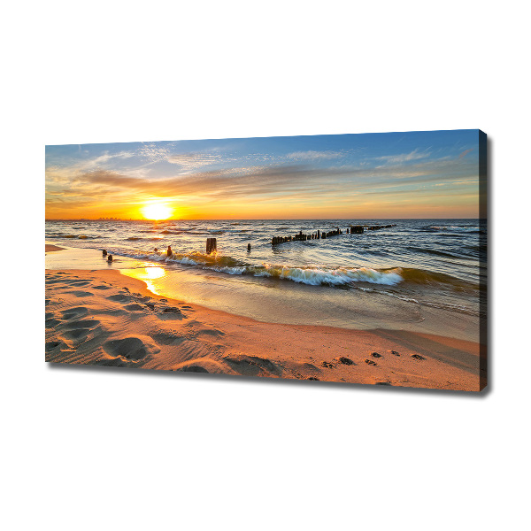 Canvas wall art Sunset beach