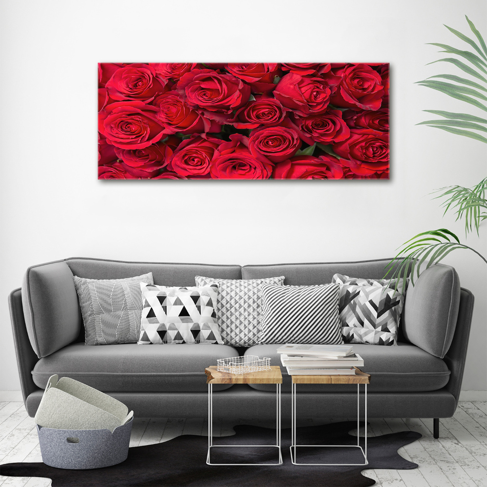 Canvas wall art Red roses