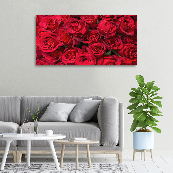 Canvas wall art Red roses