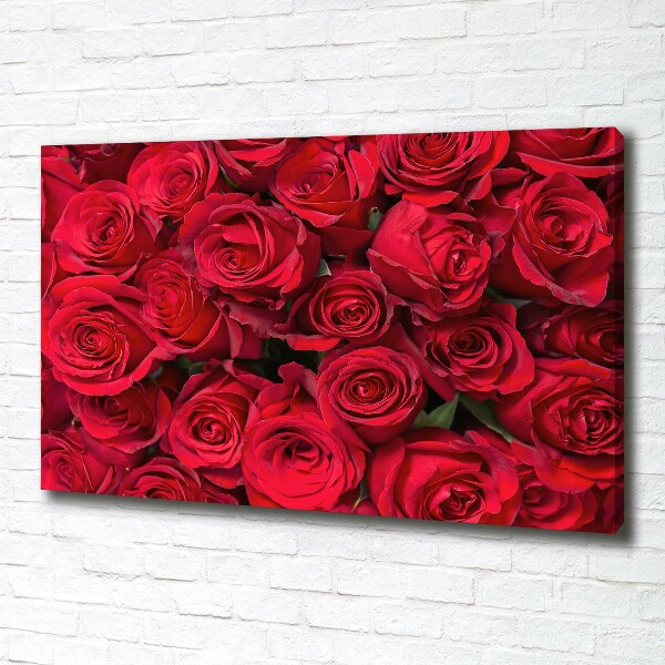 Canvas wall art Red roses