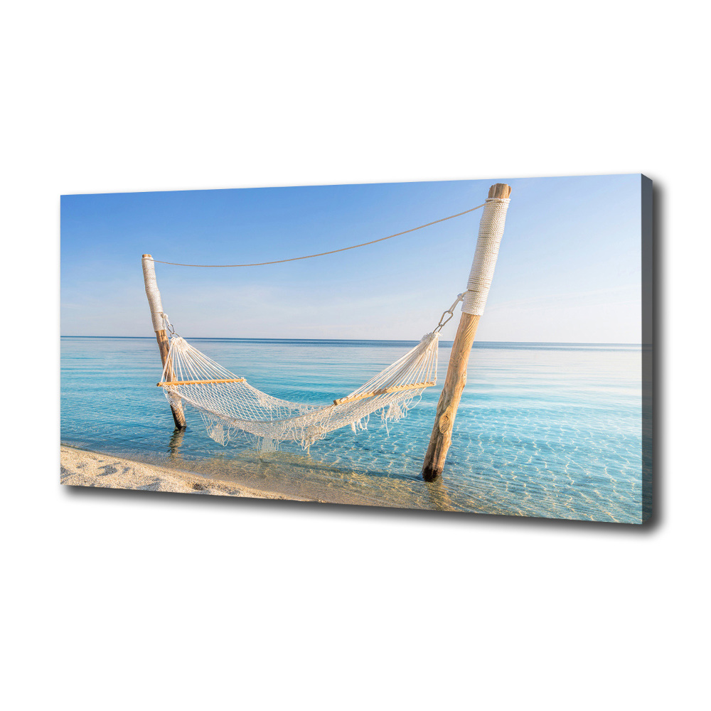 Canvas wall art Hammock by the sea