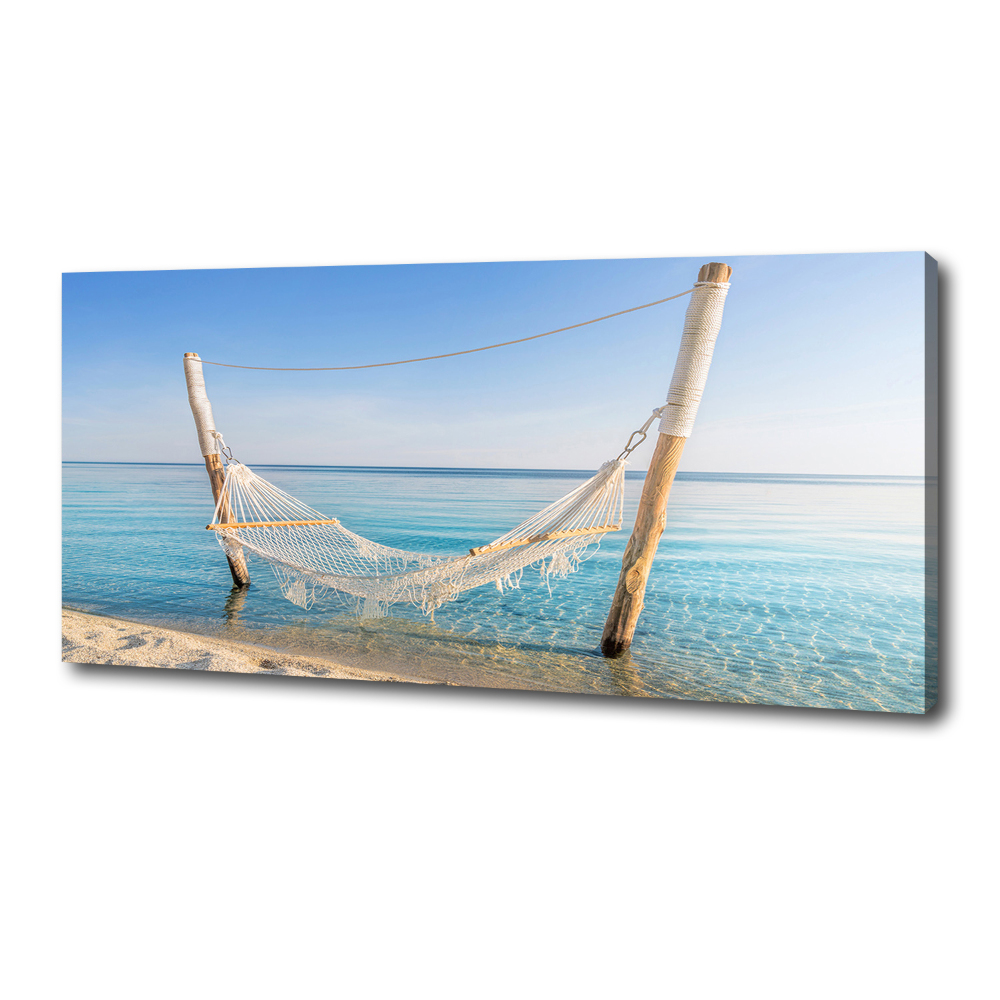 Canvas wall art Hammock by the sea