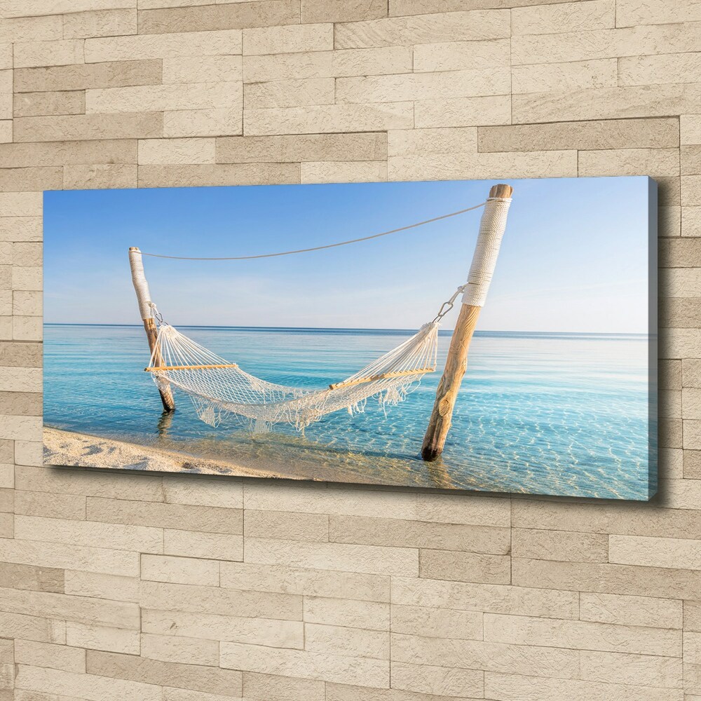 Canvas wall art Hammock by the sea