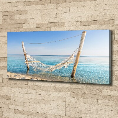 Canvas wall art Hammock by the sea