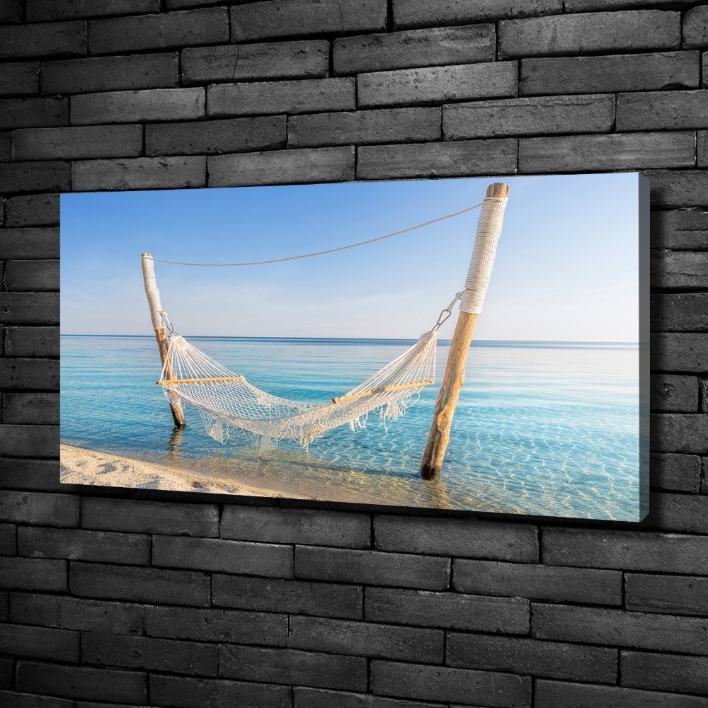 Canvas wall art Hammock by the sea