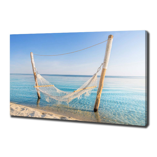 Canvas wall art Hammock by the sea