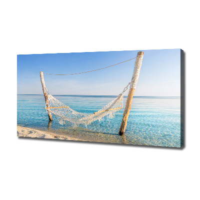 Canvas wall art Hammock by the sea