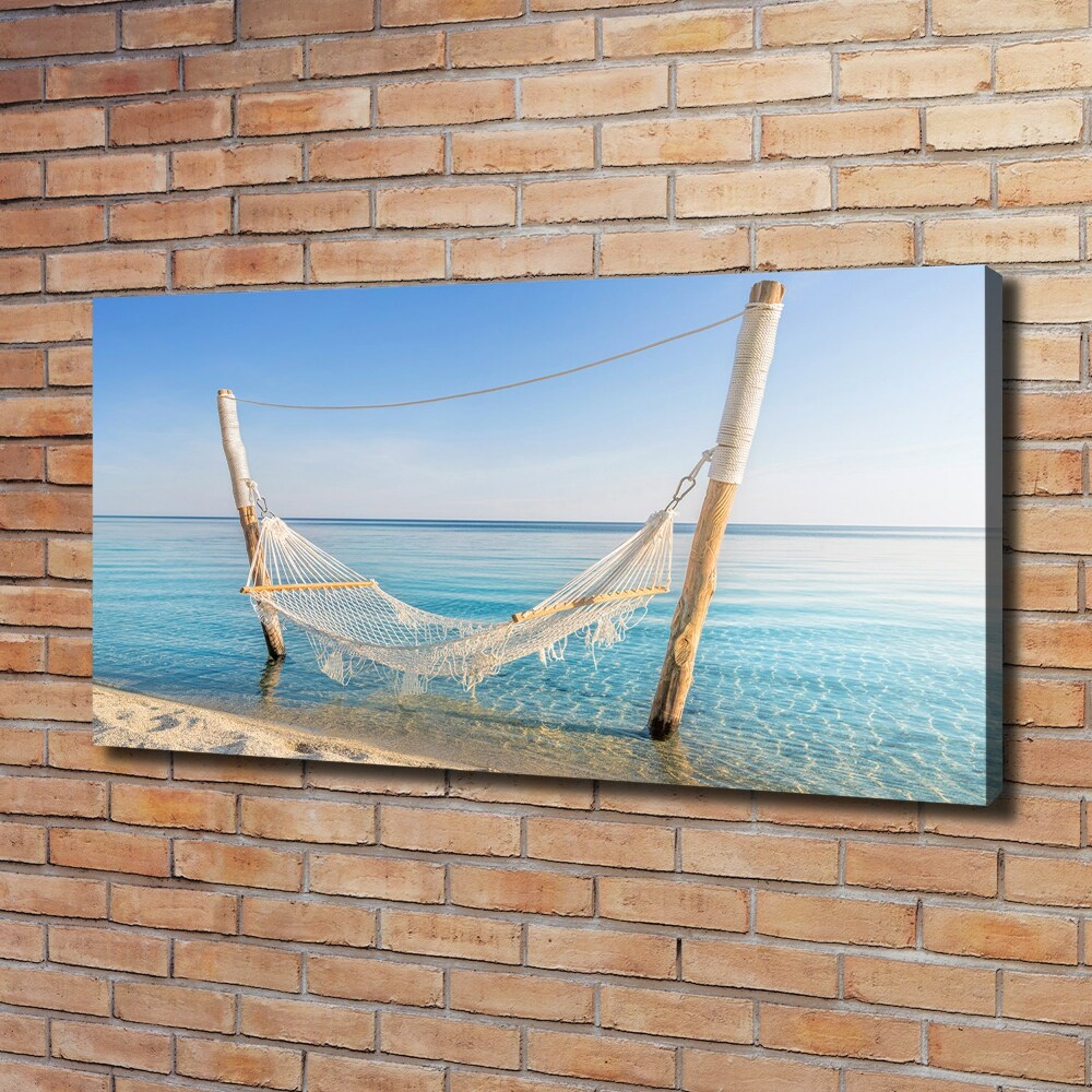 Canvas wall art Hammock by the sea