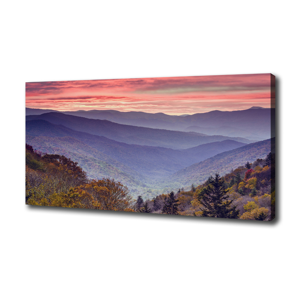 Canvas wall art Sunset of the mountain