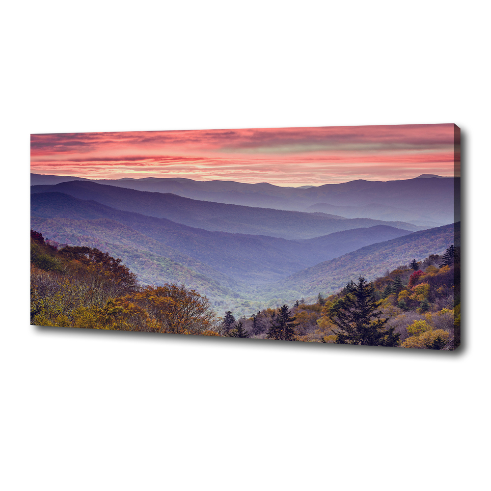 Canvas wall art Sunset of the mountain