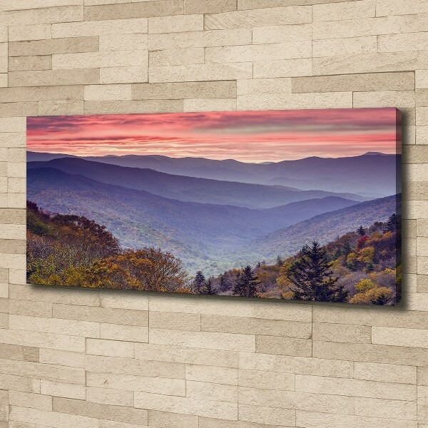 Canvas wall art Sunset of the mountain