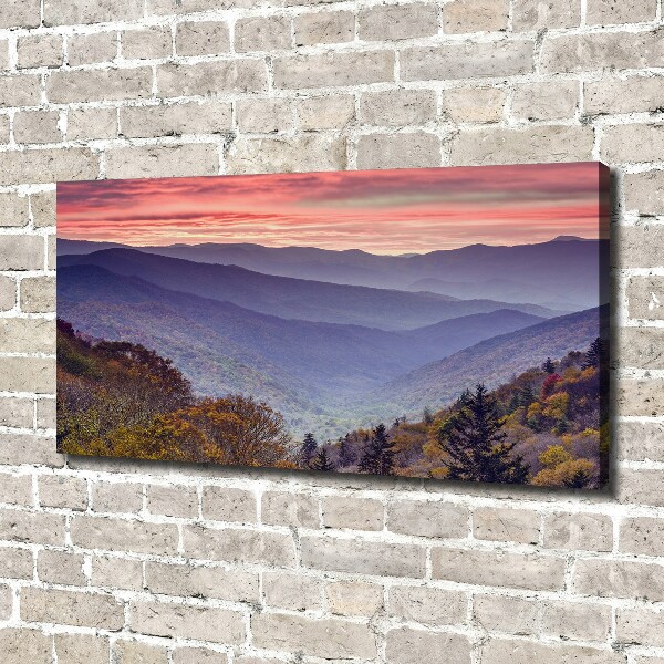 Canvas wall art Sunset of the mountain