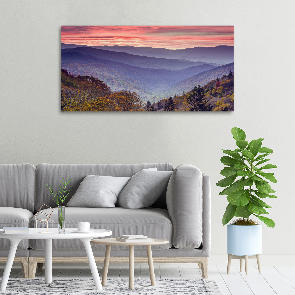 Canvas wall art Sunset of the mountain