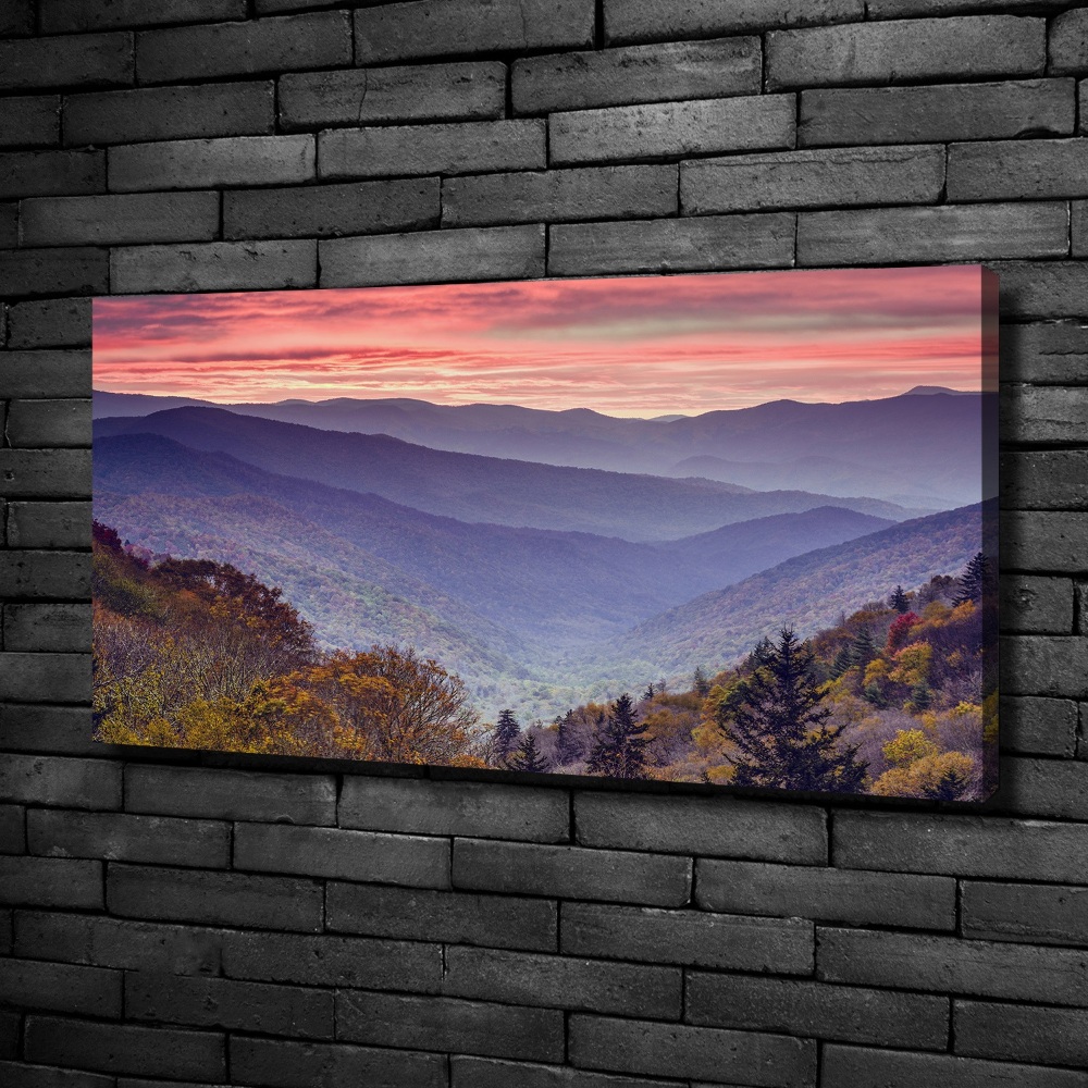 Canvas wall art Sunset of the mountain