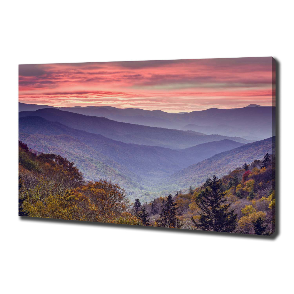 Canvas wall art Sunset of the mountain