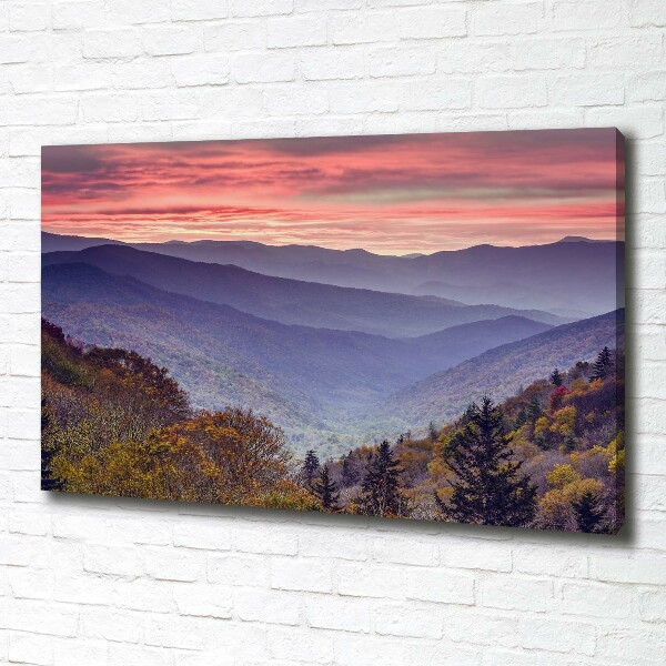 Canvas wall art Sunset of the mountain