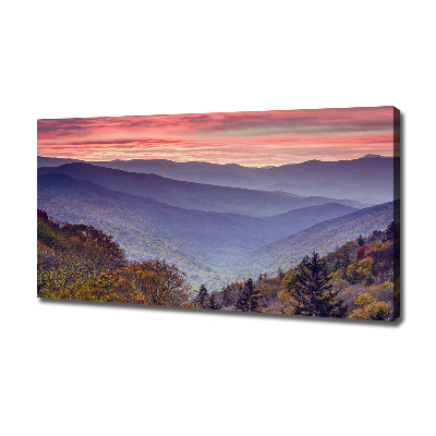 Canvas wall art Sunset of the mountain