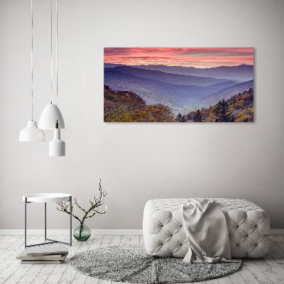 Canvas wall art Sunset of the mountain