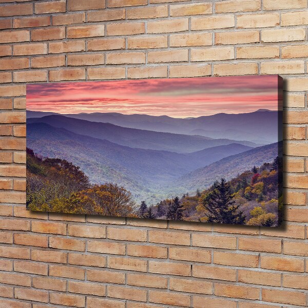 Canvas wall art Sunset of the mountain