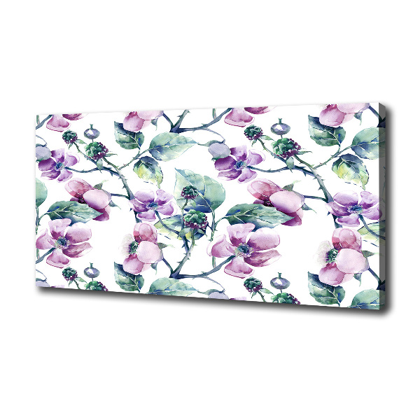 Canvas wall art Blackberry flowers